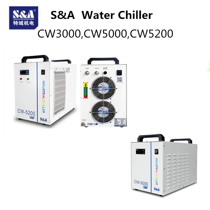 CNC Engraver Cooling Co2 Laser Engraving Machine S&A CW3000 CW5000 CW5200 Chiller Industrial Water