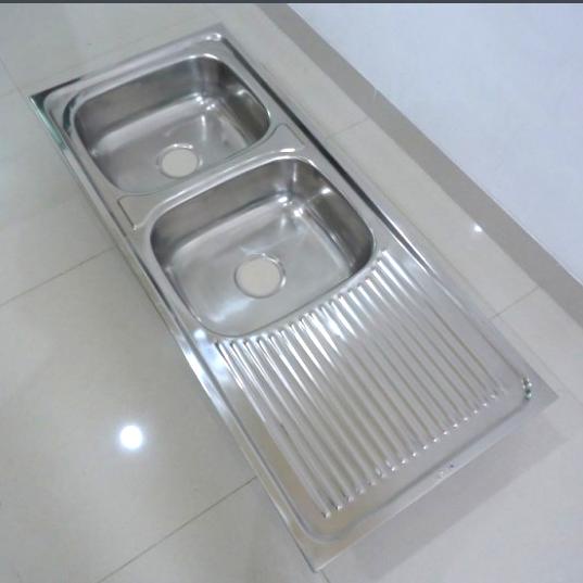 Bak Cuci Piring Stainless / Sink 2 Lobang Tebal Berkualitas