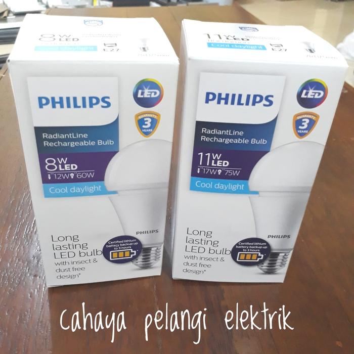 PHILIPS Lampu LED Emergency 8W 11W RadiantLine Rechargeable