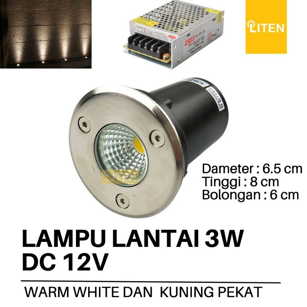 Lampu Tanam Lantai LED DC 12V 12 V Uplight COB Ground Light Outdoor Waterproof IP65 Lampu Carport