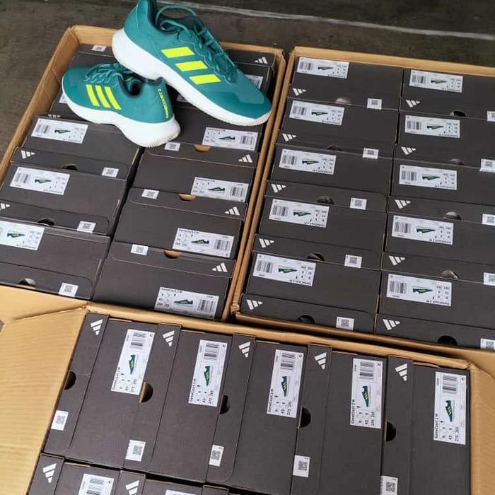 Diskon 100% Original Sepatu Tenis Adidas Gamecourt Shoe Tozca Stabilo Green