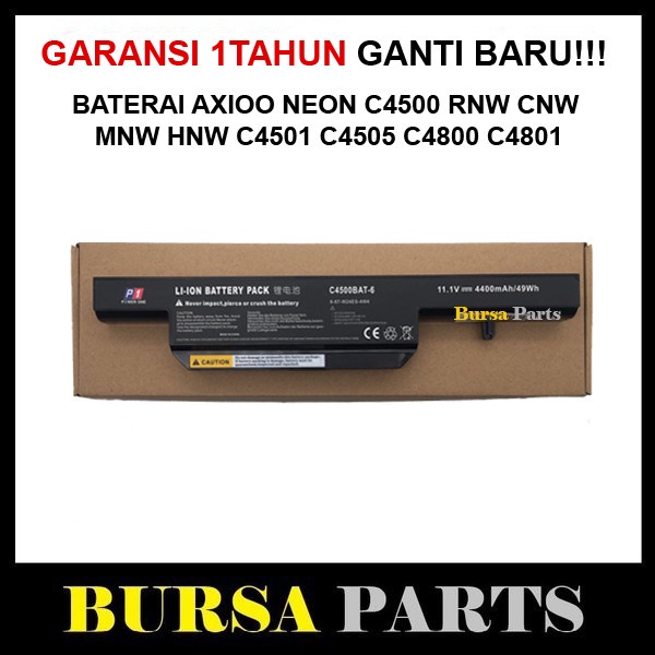 BATERAI AXIOO C4500 MNW2915 ZYREX 1211 CLEVO C4500Q