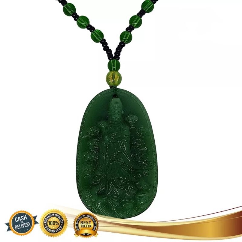 Kalung Batu Giok Asli - Kalung Kesehatan Batu Giok - Kalung Kesehatan Pria Wanita Giok Asli