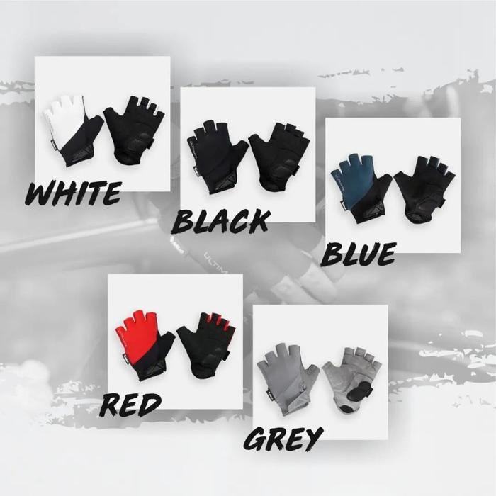 Mtb Sarung Tangan Sepeda Avelio Ultimate White Half Finger