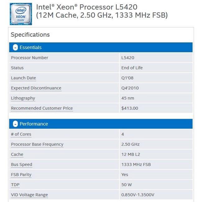 [Expert] Xeon L5420 LGA 775 quad core