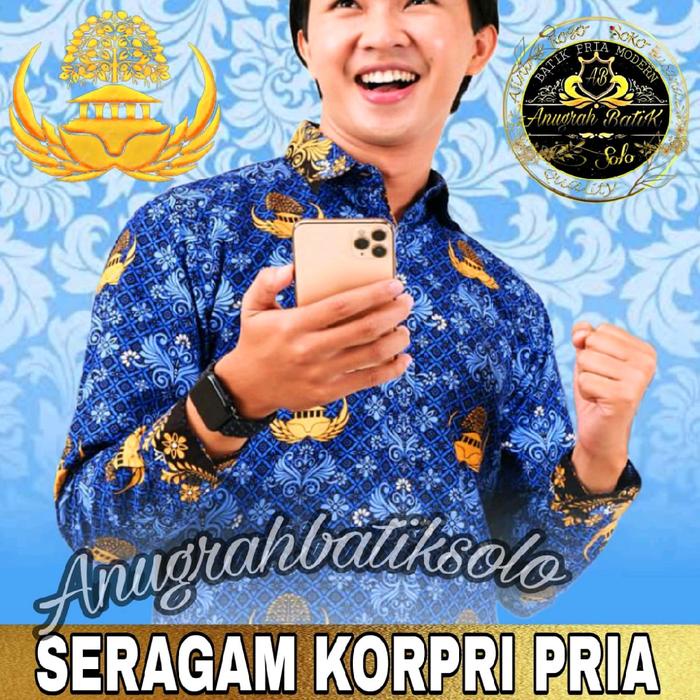 BERKUALITAS Baju Korpri Resmi Pria dan Wanita berlapis Furing kain katun c40s sritex