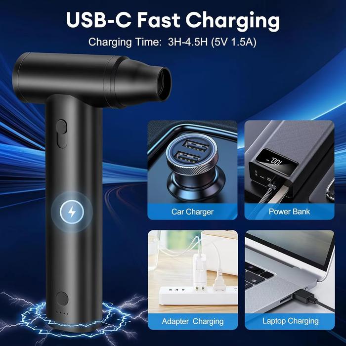 Zola Turbine Wireless Air Duster & Vacuum Komputer Pc Laptop Kamera Alt Opolar Compressed Air Duster