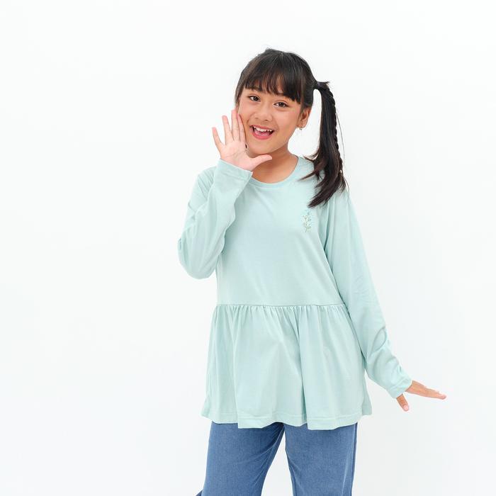 Gemyz- Atasan Baju Blouse Kaos Lengan Panjang Tunik Anak Perempuan Remaja Cewek Tanggung 6 8 10