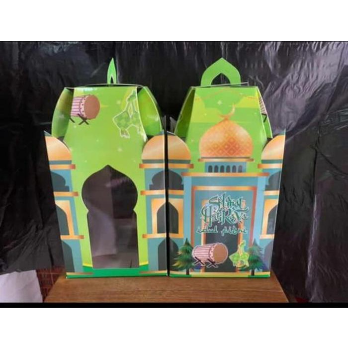 ~~~] box kue toples lebaran 2 susun / 3 susun bahan 350 gsm laminasi glossy