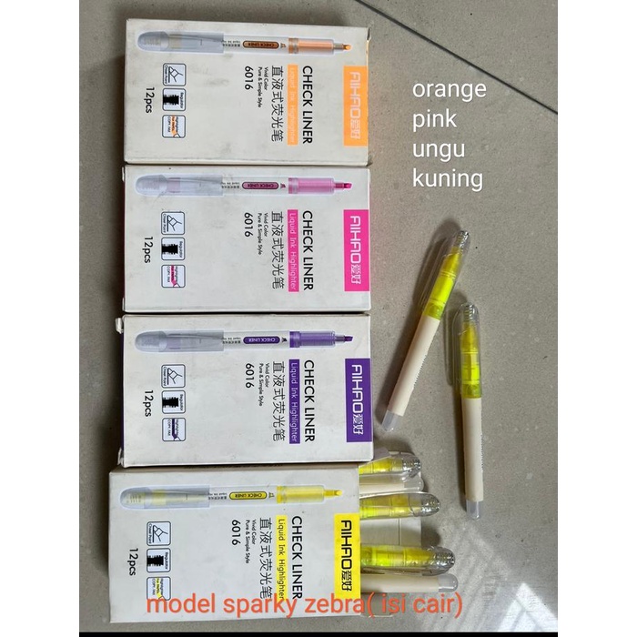 

Kualitas terbaik] highligter aihao zebra sparky satuan model tabung cair