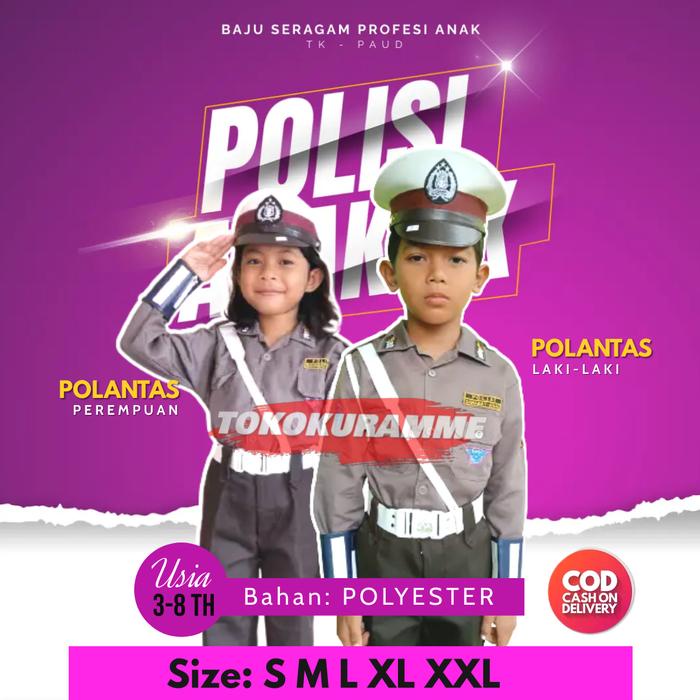 Promo baju polisi anak baju polisi anak perempuan baju polisi anak laki laki