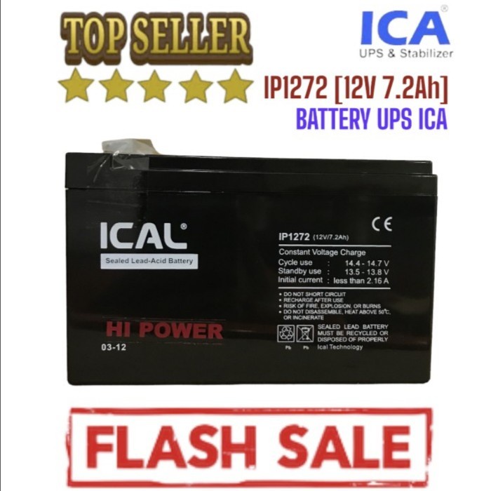 [Expert] aki / Baterai ups ica [ Battery Ical IP1272 ]