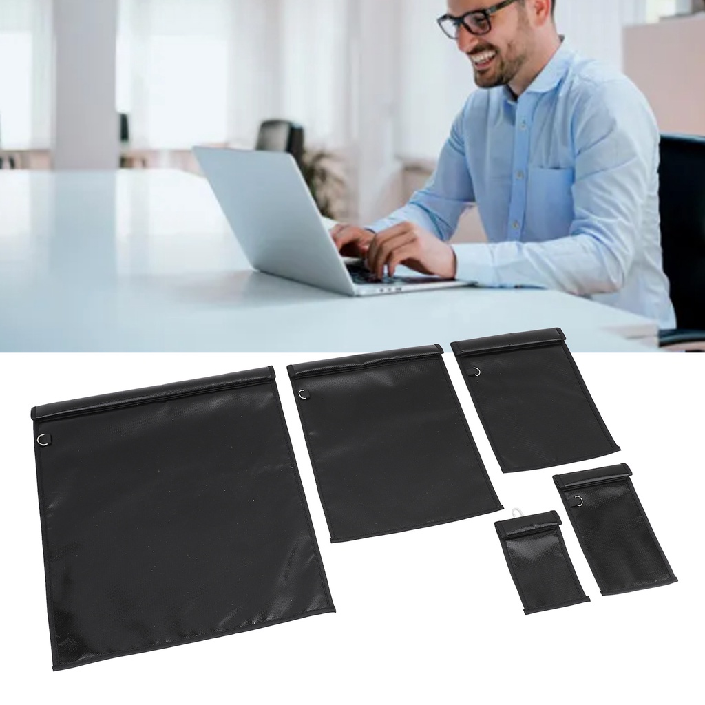 Faraday Bags Fireproof Waterproof Blocking Large Prevent Tracking Bag for Laptop Tablet Phone Car Ke