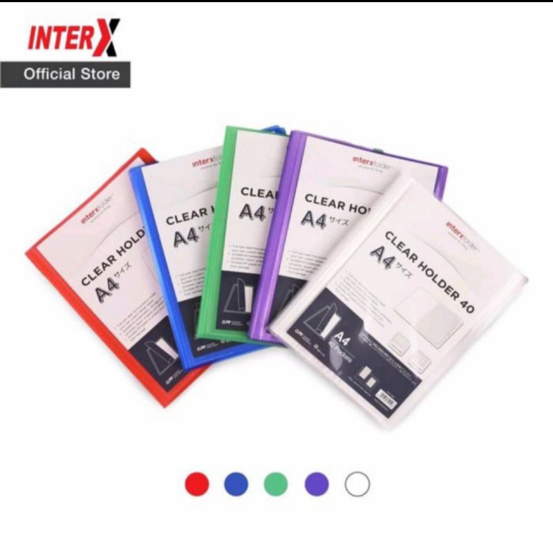

Clear holder A4 40 pocket Inter x / Display ALbum / Dokumen Keeper