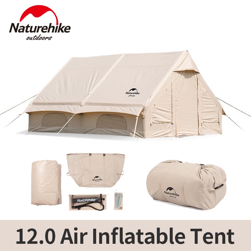 Naturehike 12.0 Air Tent Inflatable Tent House Waterproof 4-5 People Glamping Travel Outdoor Camping