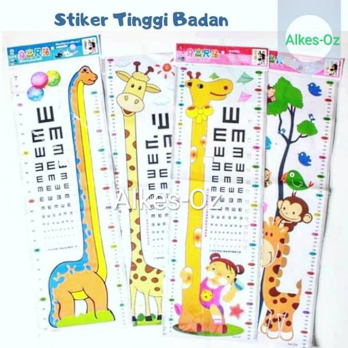 STICKER PENGUKURAN TINGGI BADAN ANAK MOTIF JERAPAH