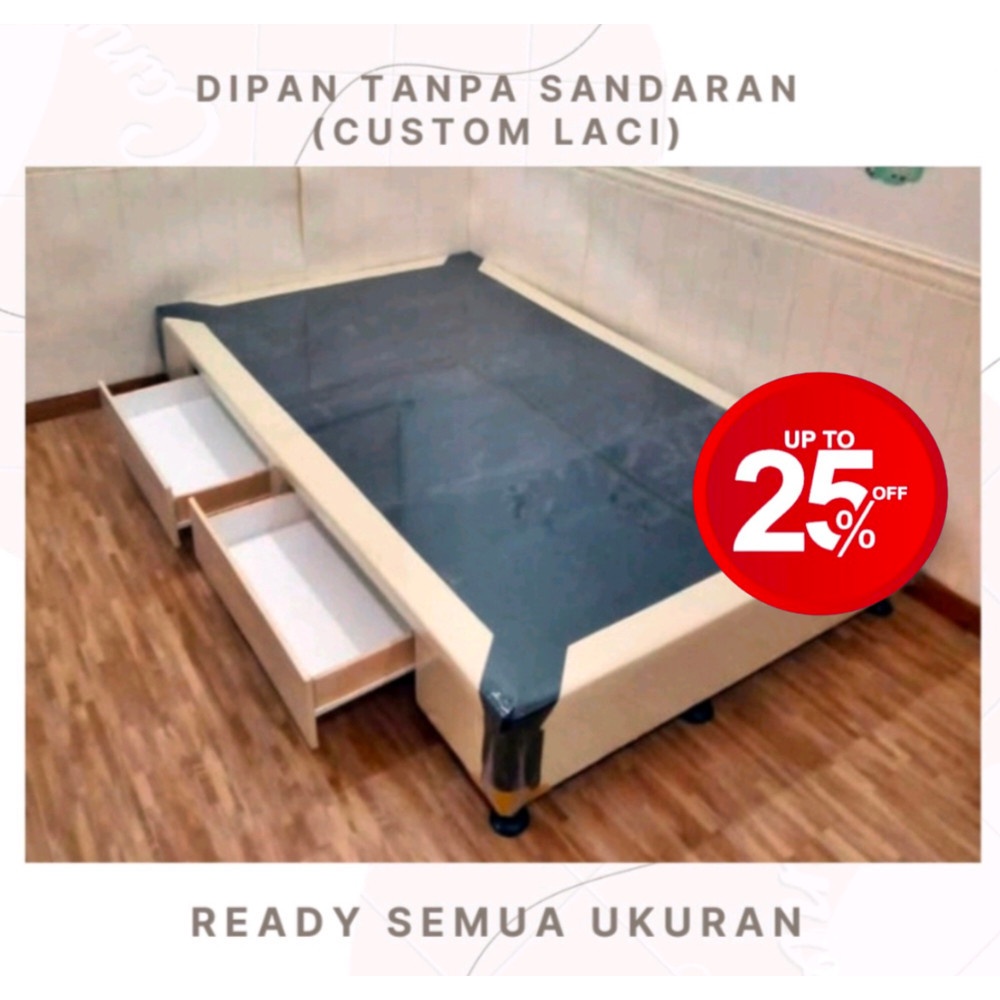 Divan/Difan Box Laci Tanpa Sandaran Kepala