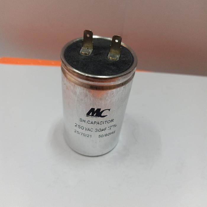 TOP KAPASITOR POMPA AIR SANYO JETPUM 30UF MC 250V ALUMINIUM -