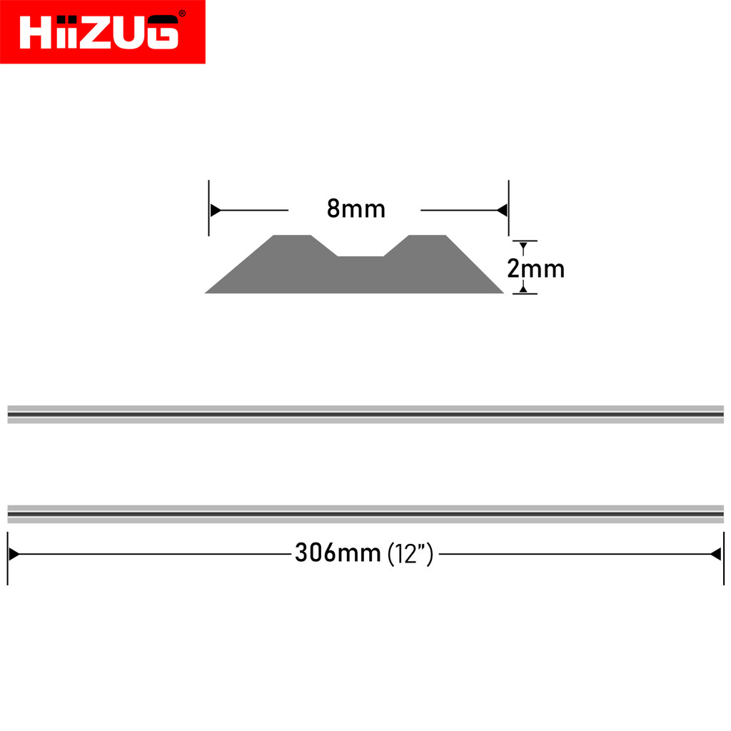 306mmx8mmx2mm Makita Planer Blades Knives for Makita 2012 2012NB Thickness Planer Jointer HSS