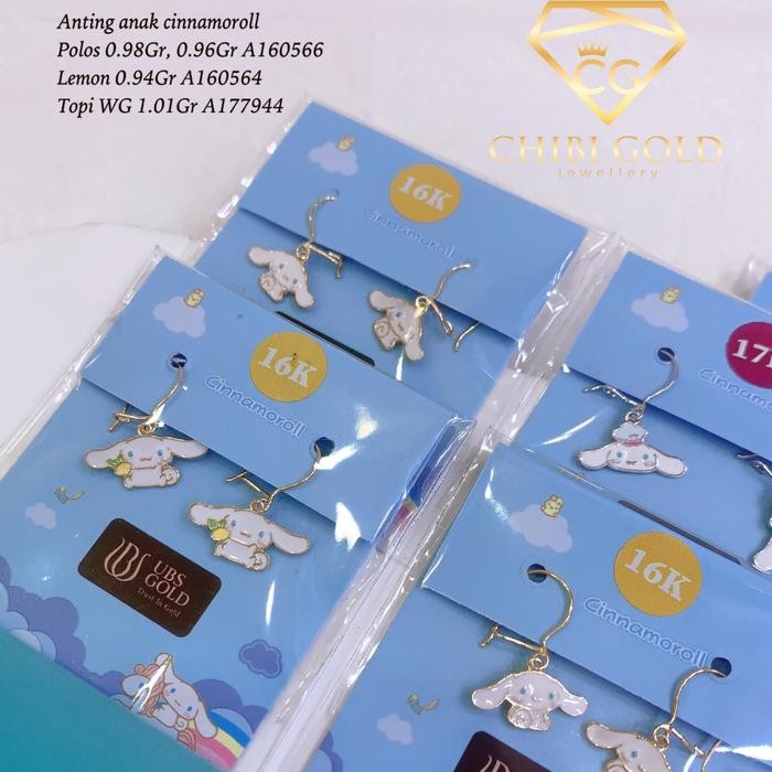#Chibigold# Anting Anak Cinnamoroll Kadar 700% Dan 750% Produk Berkualitas