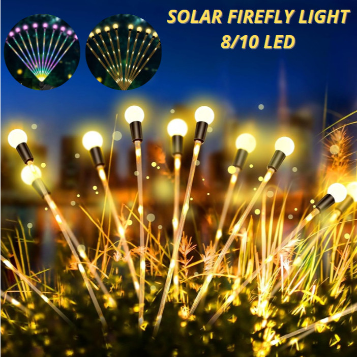 Terlaris Lampu Hias Taman Outdoor 8/10 LED Lampu Dekorasi Lanskap Kembang Api Firefly / Lampu Hias
