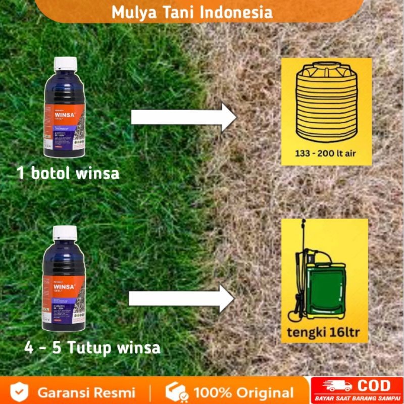 HERBISIDA WINSA 135 SL 1LTR PEMBASMI RUMPUT LIAR/GULMA OBAT RUMPUT TANAMAN