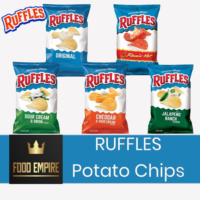 

RUFFLES POTATO CHIPS 6,5 OZ KERIPIK KENTANG USA