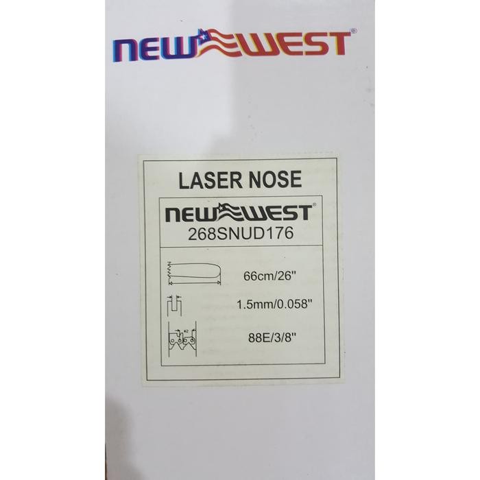 Unik Guide Bar Chain Saw 26 Inci 3/8 44T Solid New West 728 Original