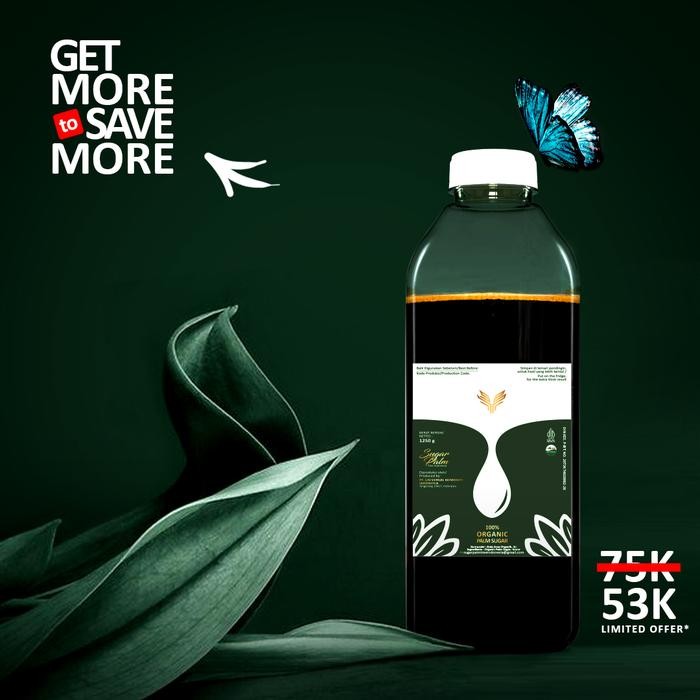 

BisaInstan- Gula Aren Cair Asli, 1 Liter - 100% Organik Tanpa Pemanis Tambahan