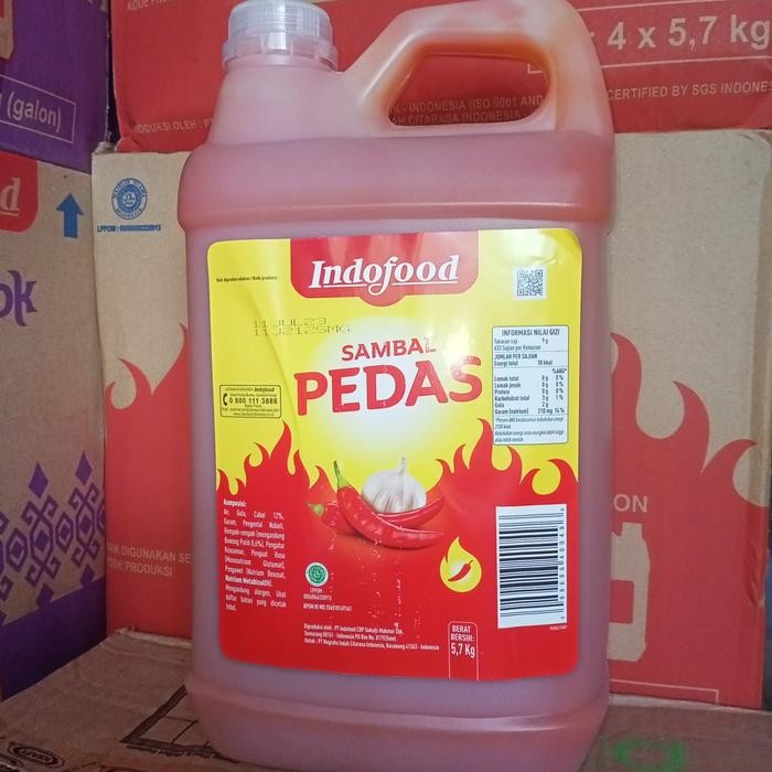 

BisaInstan- Saos sambal pedas indofood 5.7 kg