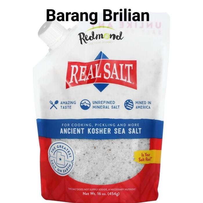 

Kirim,HariYgSama- Redmond Real Salt Ancient Kosher Sea Salt 454 Gram