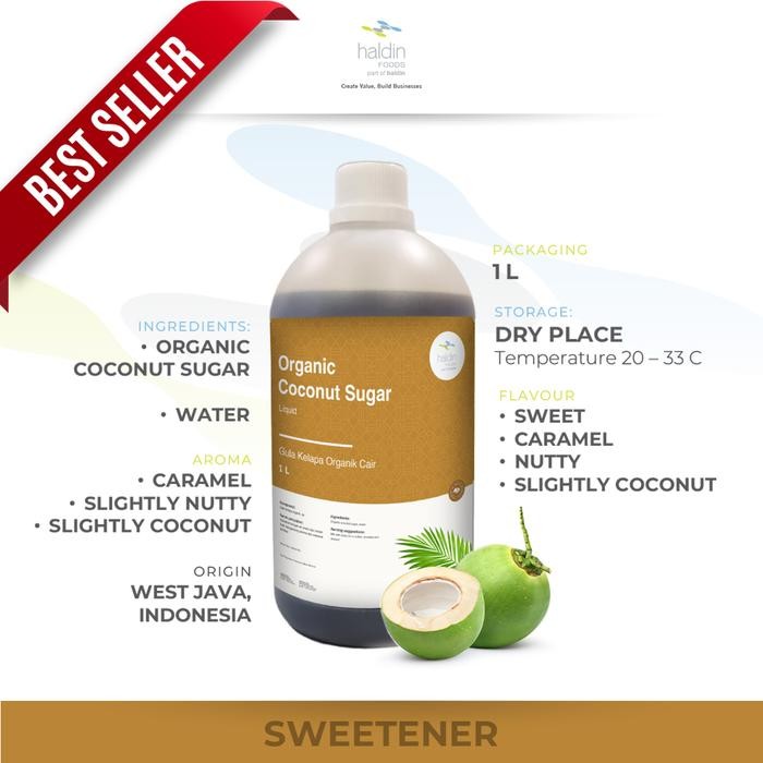 

Kirim,HariYgSama- haldinfoods Sirup Gula Kelapa Organik Organic Coconut Sugar Syrup - 1 liter