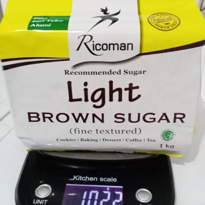 

BisaInstan- Ricoman Light Brown Sugar 1 Kg Gula Halal MUI