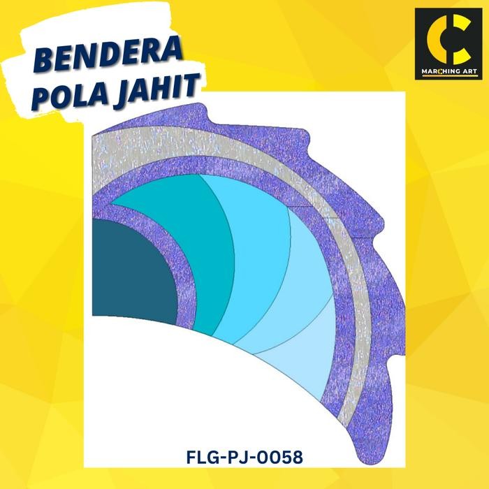 Mntb" Bendera Color Guard Pola Jahit Swing Flag Marching Band/Drum Band