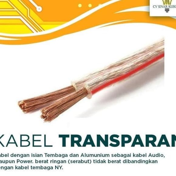 KABEL LISTRIK TRANSPARAN KABEL SERABUT 2 X 80 2X80 24METER KYMCO