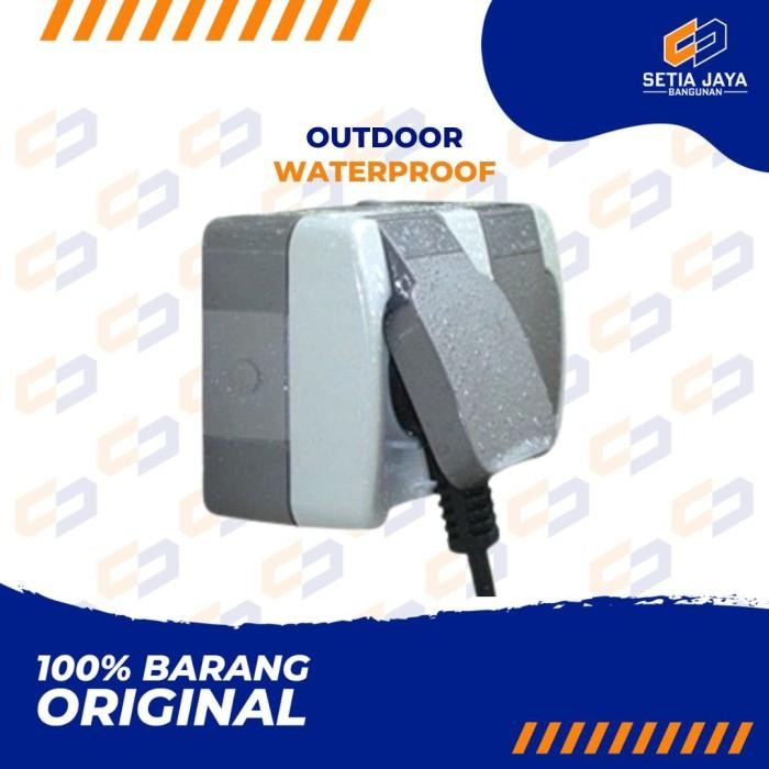 STOP KONTAK / COLOKAN LISTRIK BROCO ATLANTIC 1 / 2 LUBANG OUTBOW