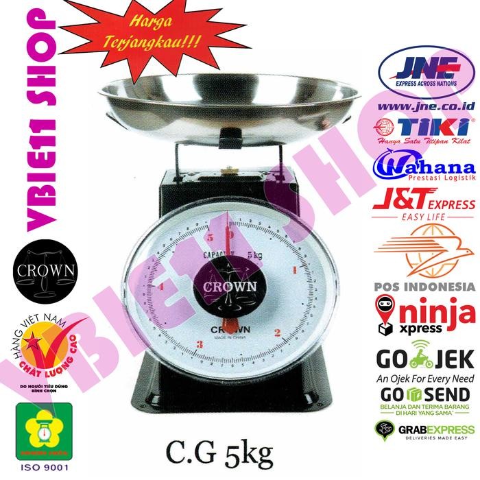 

Timbangan Jarum/Analog/Duduk/Laundry/Kue/Buah/Sayur Crown C.G 5kg *
