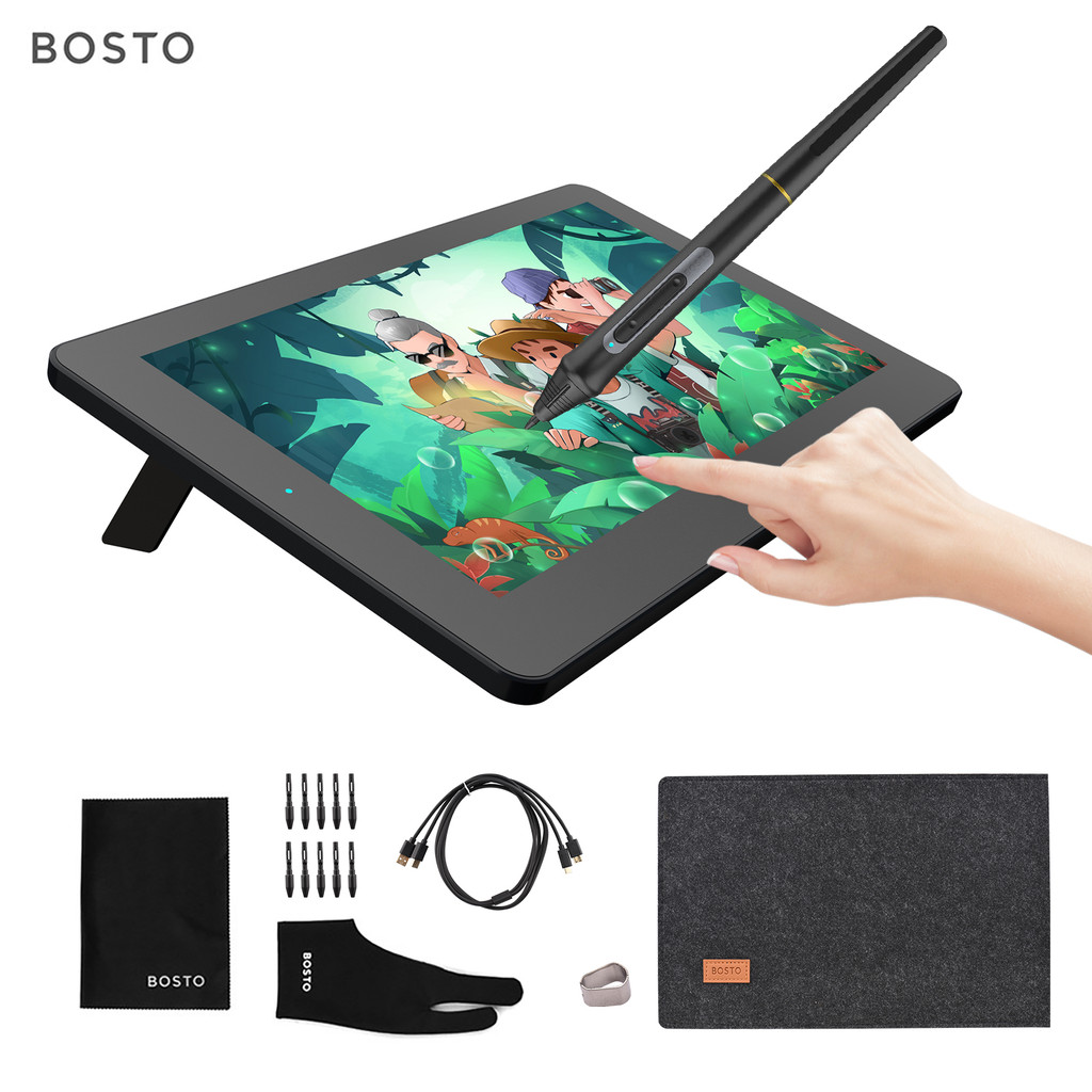

Bosto 11.6 Inch Graphics Drawing Tablet Bt-12Hd/Bt-12Hdt Digital Drawing Tablet Hd Hips Lcd 1366*768