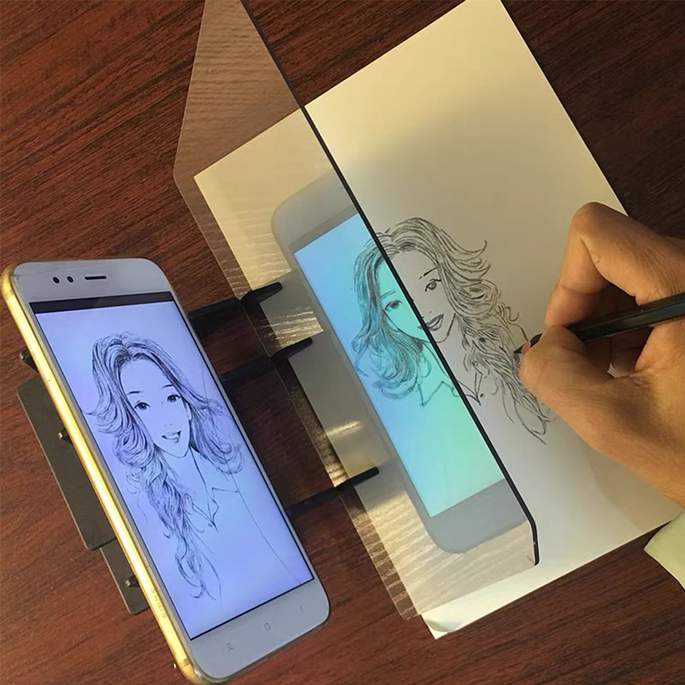 

Optical Drawing Board Kit Portable Optical Tracing Board Projector Copy Board Image Reflection For