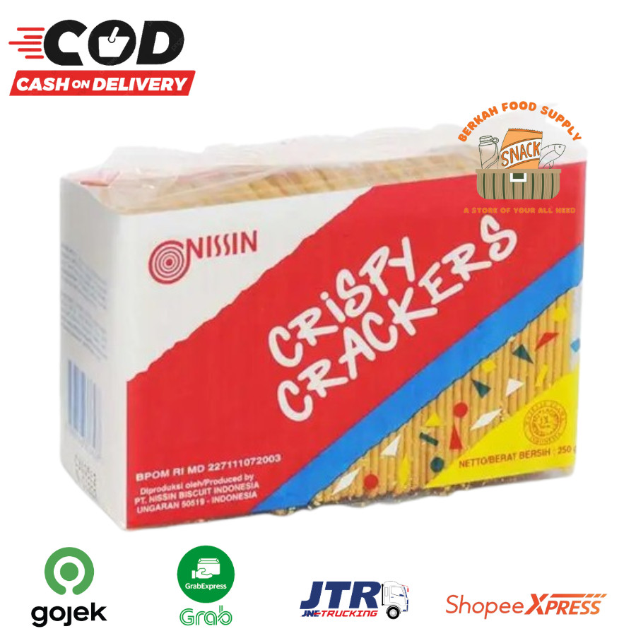 

[ BERKAH ] Nissin Crispy Crackers 250gr Biskuit Krakers Snack Cemilan Halal