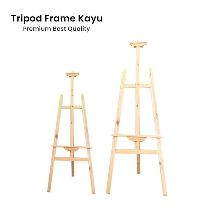 

ready stok standing tripod wooden easel tripod kayu stand lukis bingkai foto original