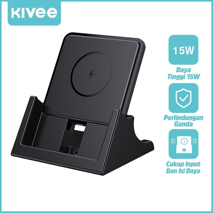 Kivee 15W Wireless Qi Fast Charger Stand Dock For Iphone Samsung #Gratisongkir #Sale #Discount