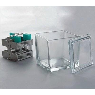 

ready stok staining jar deluxe 30 slide preparat rak pengecatan pewarnaan original