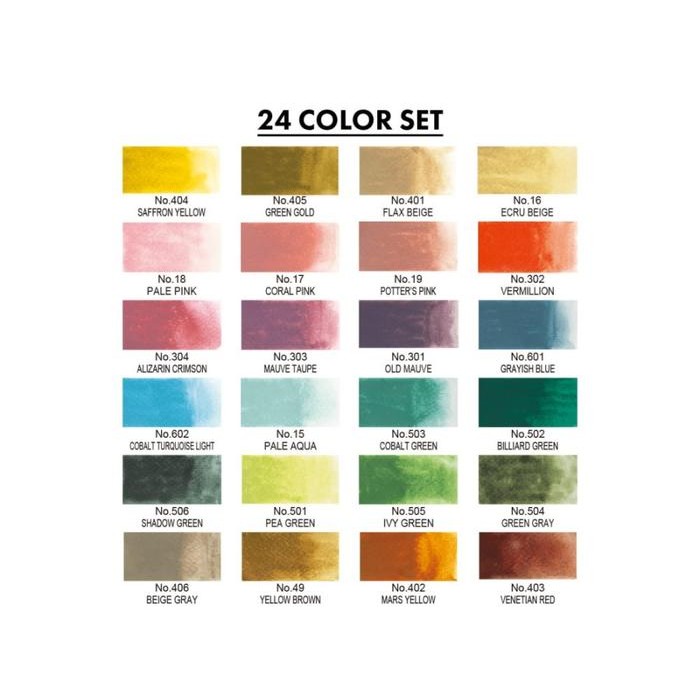 

ready stok kuretake gansai tambi watercolor - 24 color set original