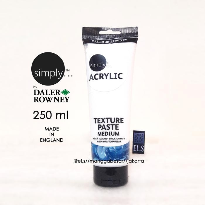

ready stok daler rowney simply acrylic texture paste medium 250 ml (cat acrylic) original