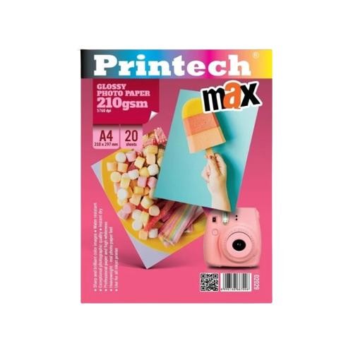 

PRINTECH PHOTO PAPER SUPER GLOSSY 210 GRM UK A4 / KERTAS PHOTO A4