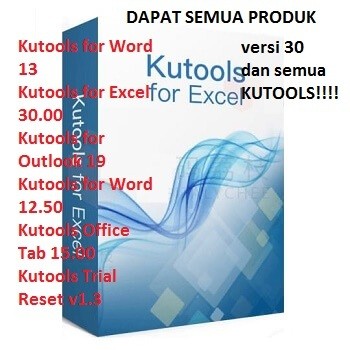 Paket addin KUTOOLS excel, outlook, Offce, dan semua