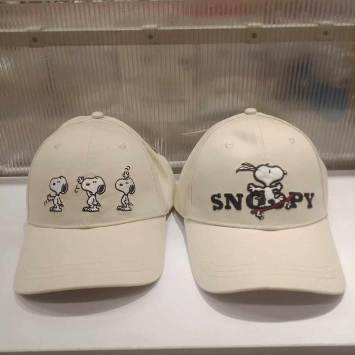 Topi Baseball Miniso Snoopy Summer Travel Collection Cute Baseball Cap #Gratisongkir