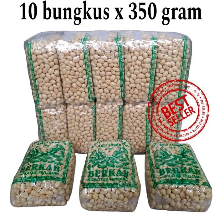 

NewZbgt- PAKET 10 bungkus kacang kupas kemasan +- 350 gram grosir 1 ball