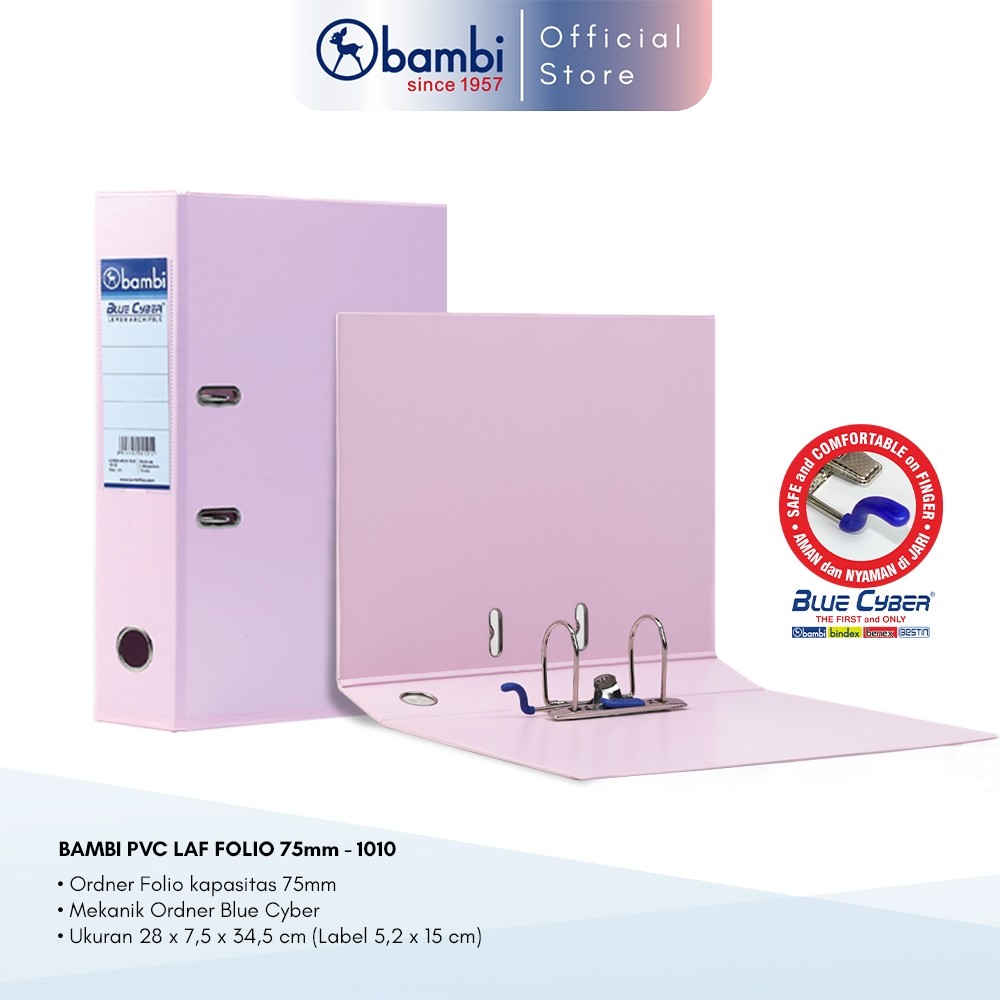 

Bambi Ordner Folio JUMBO SIZE 75 mm / PVC Lever Arch File Folio kode 1010